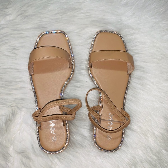 Rhinestone Trimmed Sandals - Picture 5 of 6